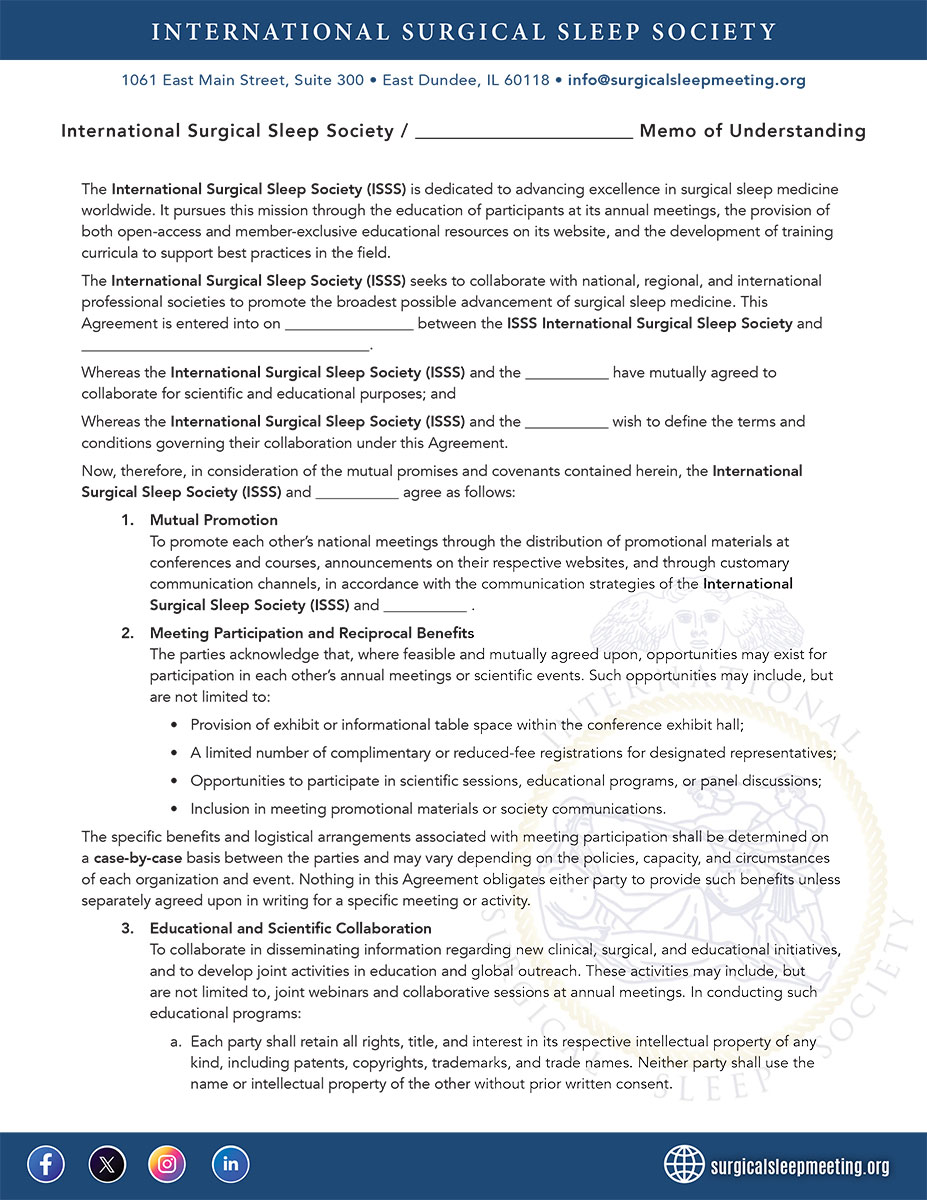Preview of ISSS Memo of Understanding PDF